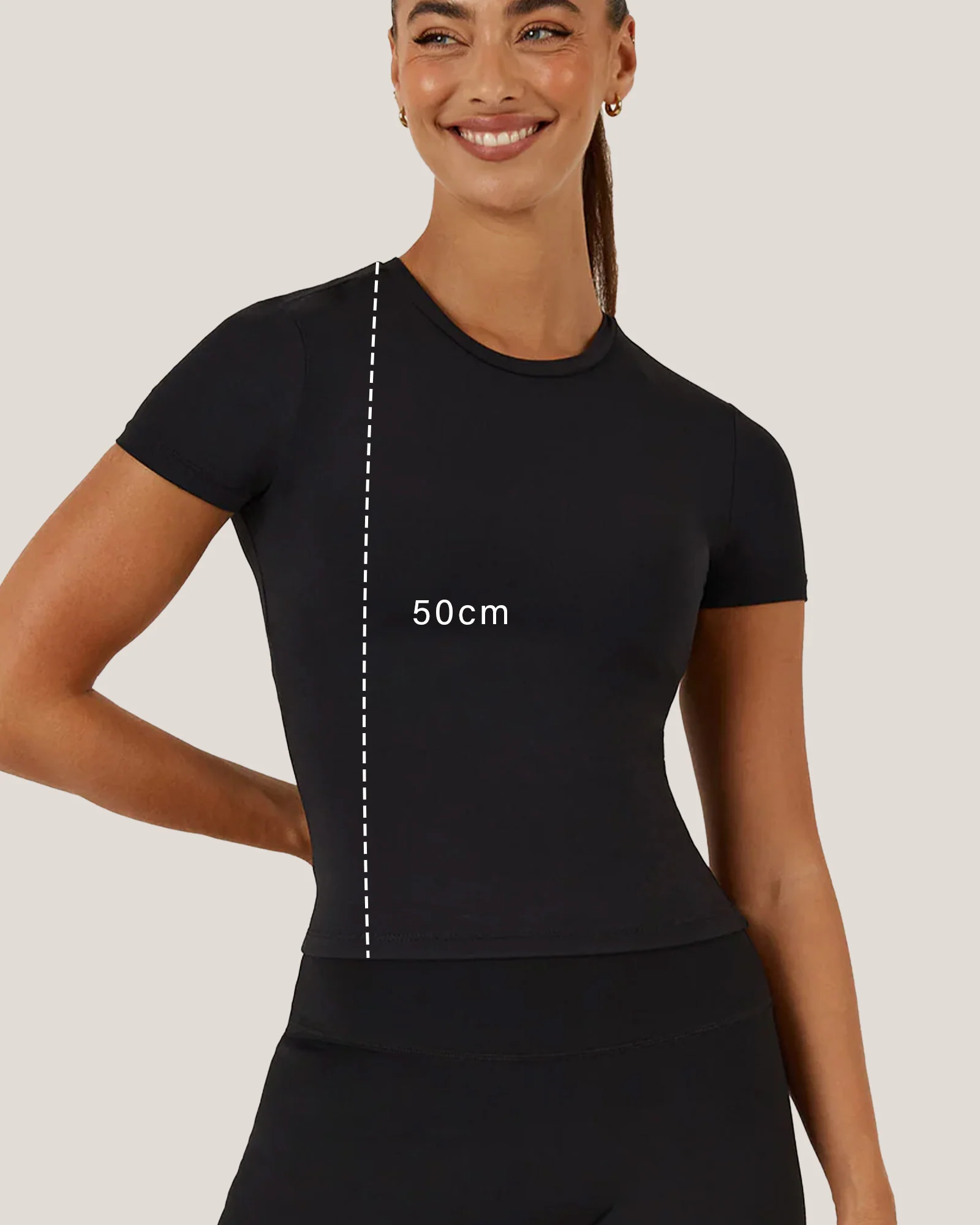 ATHLEISURE TOP - BLACK - Image 5