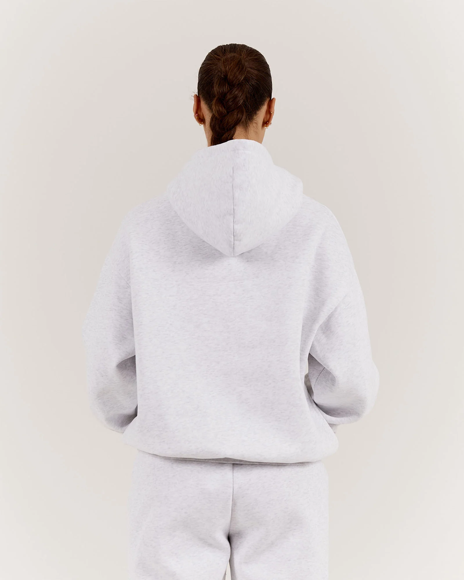 OVERSIZED HOODIE - SNOW GREY - Image 3