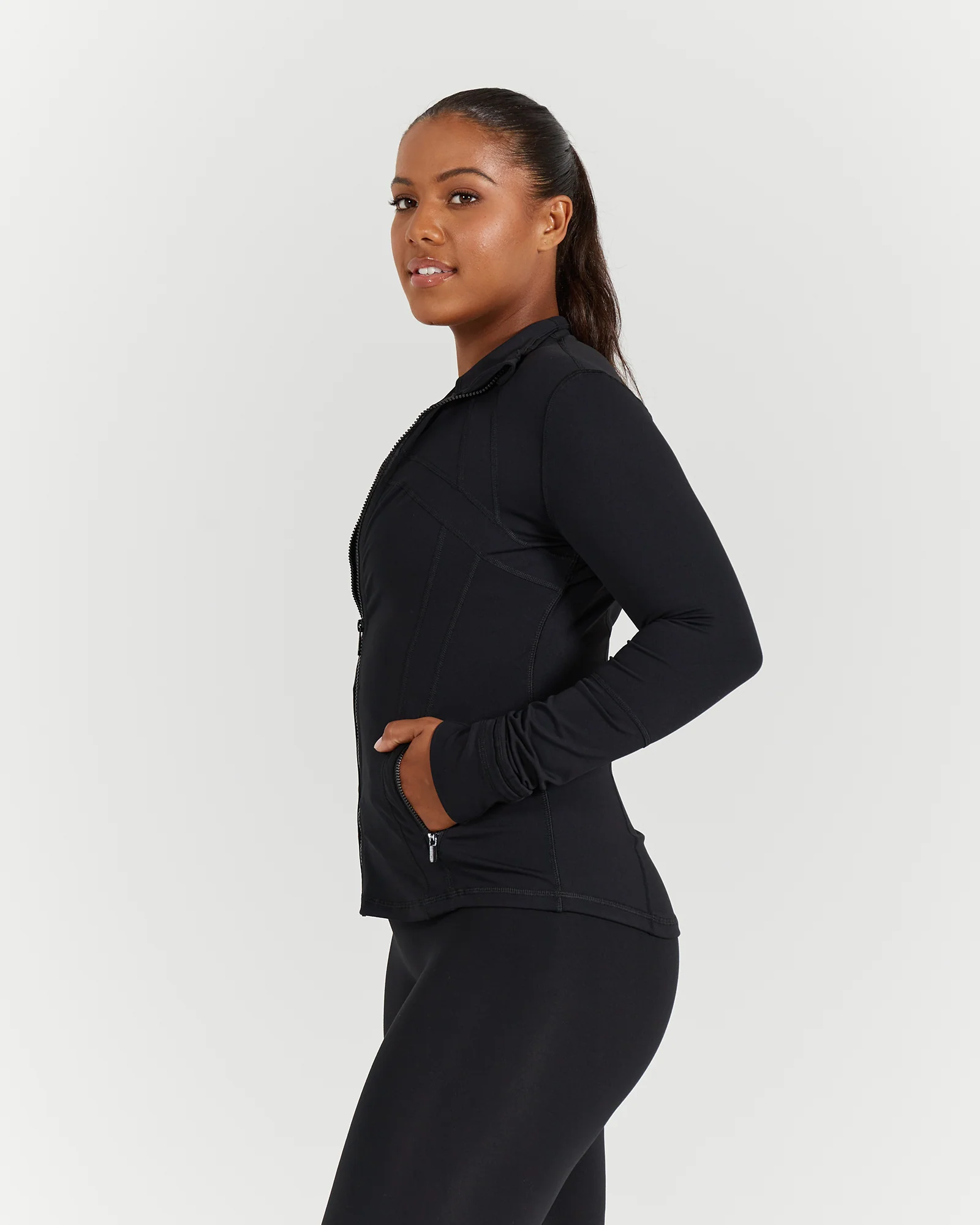 PERFORMA ZIP UP JACKET - BLACK - Image 4