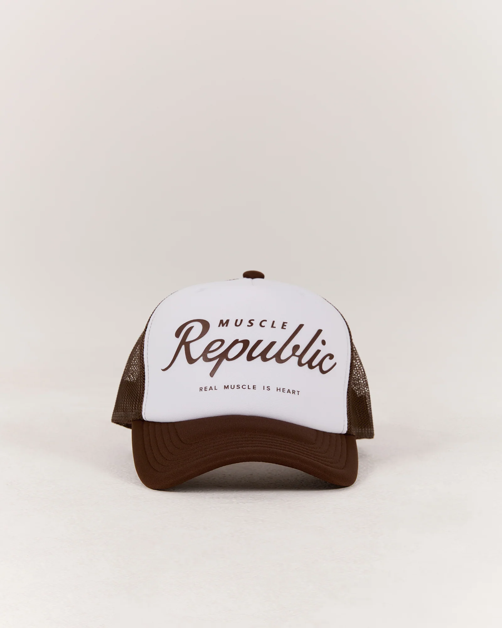 WOMENS VINTAGE TRUCKER CAP - BROWN WHITE - Image 3